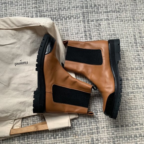 Flattered Sally Rubber-Trimmed Leather Boots - Picture 4 of 7